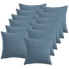 vidaXL Kissenbezug 12 stk. HEERLEN Jeans blau 40 x 40 cm Stoff