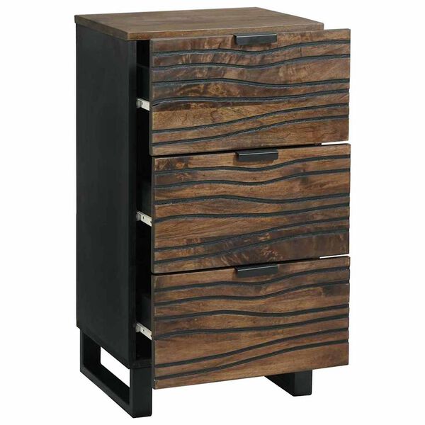 vidaXL Sideboard Braun 40 x 33 x 75 cm massives Mangoholz