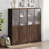 vidaXL Bücherschrank mit Türen Braun Eichen-Optik 136x37x142 cm