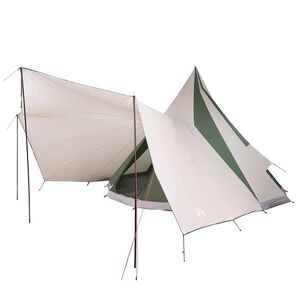 vidaXL Tipi Zelt mit Dach mit Speicher Gr&uuml;n 510 x 690 x 330 cm Taft