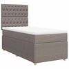 vidaXL Boxspringbett mit Matratze Taupe 80x200 cm Stoff