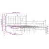 vidaXL Bettgestell mit Kopf- und Fu&szlig;teil Metall Schwarz 140x200 cm