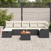 vidaXL Gartensofa-set mit Kissen 8 pcs Schwarz Poly-Rattan