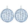 vidaXL Weihnachts-Finial-Licht 2 stk. 1900 LEDs Blau &Oslash; 60 x 63 cm