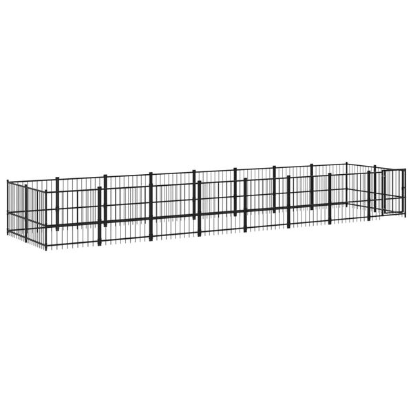 vidaXL Outdoor-Hundezwinger Stahl 15,02 m&sup2;
