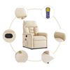 vidaXL Massagesessel Beige Mikrofasergewebe