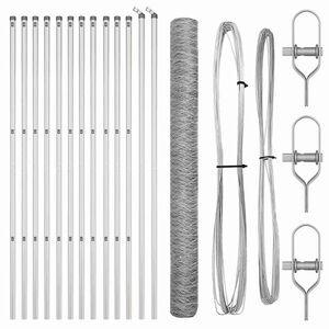 vidaXL Zaunpfosten Silber