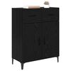 vidaXL Sideboard Schwarz Eichen-Optik 69,5 x 34 x 90 cm Holzwerkstoff