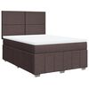 vidaXL Boxspringbett mit Matratze Dunkelbraun 140x190 cm Stoff