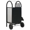 vidaXL Kaminholzwagen Schwarz 30 x 35 x 81 cm Stahl