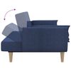 vidaXL Schlafsofa 2-Sitzer mit 2 Kissen Blau Stoff