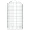 vidaXL Gabione mit Hochbogen 100x50x160/180 cm Verzinktes Eisen