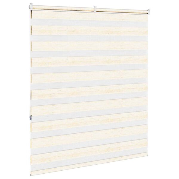 vidaXL Doppelrollo Marmorbeige 125x150cm Stoffbreite 120,9 cm Polyester