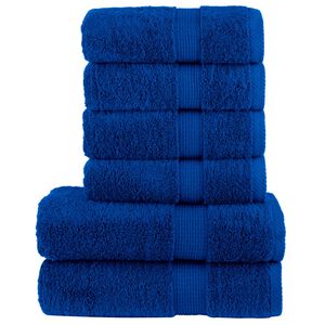 vidaXL 6 tlg. Premium-Handtuch-Set SOLUND Blau 600 g/m&sup2;