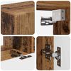 vidaXL TV-Schrankset Wandmontiert 4 pcs Altholz Holzwerkstoff