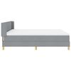 vidaXL Boxspringbett mit Matratze Hellgrau 180 x 200 cm Stoff