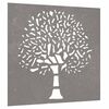 vidaXL Garten-Wanddeko 55x55 cm Cortenstahl Baum-Design