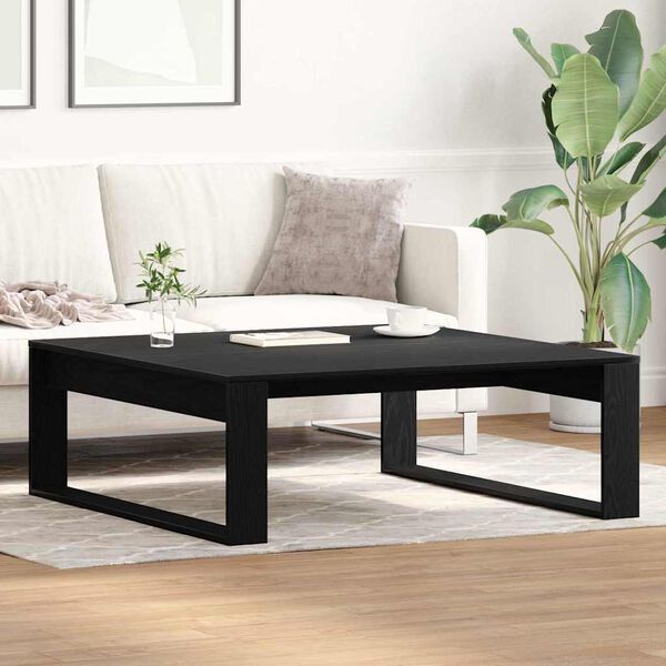 vidaXL Couchtisch Schwarz Eichen-Optik 100 x 100 x 35 cm Holzwerkstoff