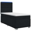 vidaXL Boxspringbett mit Matratze Schwarz 80 x 200 cm Stoff