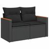 vidaXL Gartensofa-set mit Kissen 8 pcs Schwarz Poly Rattan