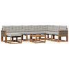 vidaXL Outdoor-Sofagarnitur 9 stk. Natur und Hellgrau