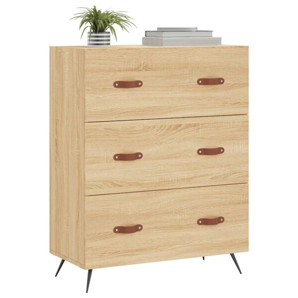 vidaXL Kommode Sonoma-Eiche 69,5x34x90 cm Holzwerkstoff