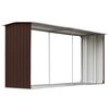 vidaXL Brennholzlager Verzinkter Stahl 330 x 92 x 153 cm Braun