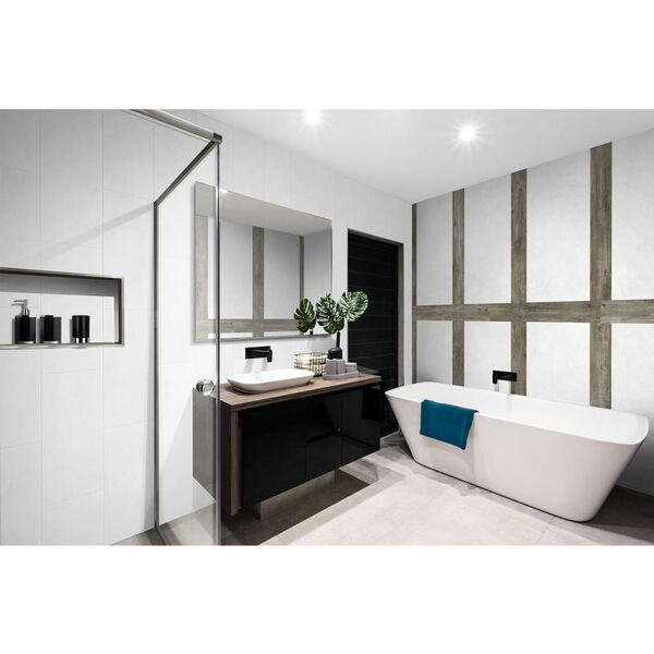 Grosfillex Wandfliesen Gx Wall+ 11 Stk. Stein 30x60 cm Wei&szlig;