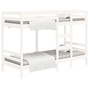 vidaXL Etagenbett Wei&szlig; 90x190 cm Massivholz Kiefer