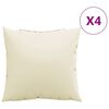 vidaXL Zierkissen 4 Stk. Creme 60x60 cm Stoff