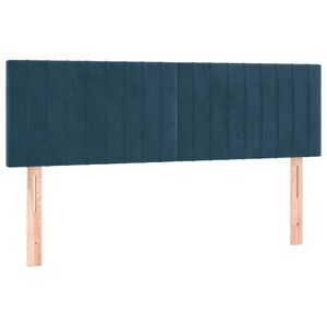 vidaXL Kopfteile Dunkelblau 144x5x78/88 cm Samt