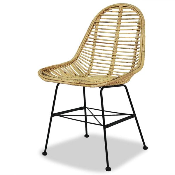 vidaXL Esszimmerstühle 4 Stk. Natur Rattan