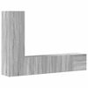 vidaXL 3-tlg. TV-Schrank-Set Grau Sonoma Holzwerkstoff