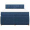 vidaXL Boxspringbett mit Matratze Blau 140x200 cm Stoff