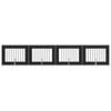 vidaXL Hundetor mit St&auml;ndern 4 pcs Schwarze Eiche 80 x 60 cm