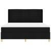 vidaXL Boxspringbett mit Matratze Schwarz 180 x 200 cm Stoff