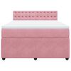 vidaXL Boxspringbett mit Matratze Rosa 140x190 cm Samt