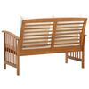 vidaXL Gartenbank mit Kissen 119 cm Massivholz Akazie