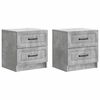 vidaXL Nachttisch 2 Stk. Betongrau 43 x 34,5 x 44,5 cm Holzwerkstoff