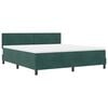 vidaXL LED Boxspringbett mit Kopfteil Dunkelgr&uuml;n 180 x 200 cm Samt