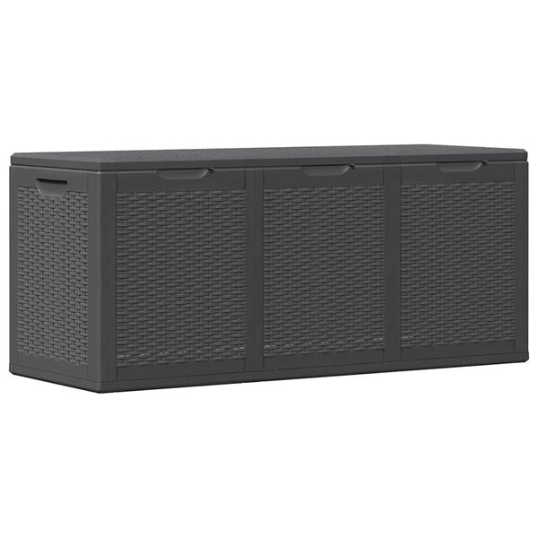 vidaXL Garten-Aufbewahrungsbox 270 L Schwarz PP Rattan