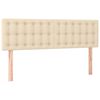 vidaXL Boxspringbett mit Matratze Creme 140x190 cm Stoff