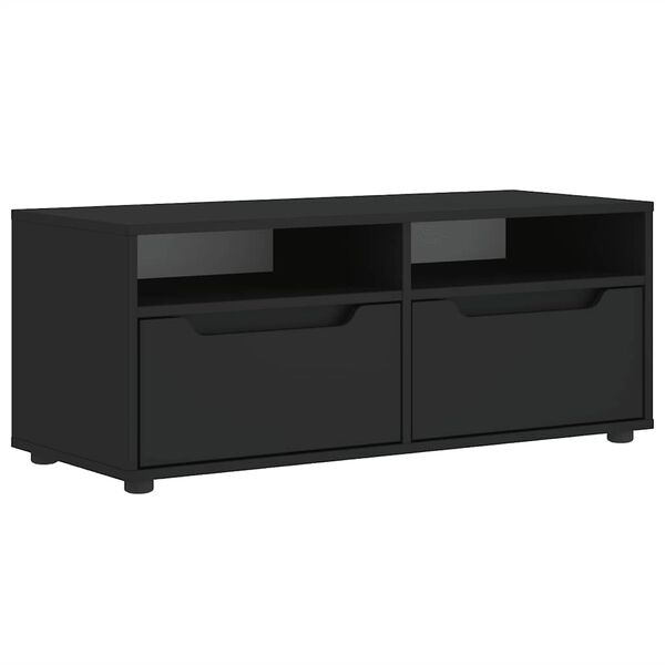 vidaXL TV-Schrank VISNES Schwarz 100x40x38 cm Holzwerkstoff