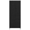 vidaXL Highboard 2 pcs Schwarz Eichen-Optik Holzwerkstoff