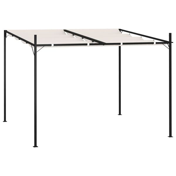 vidaXL Pavillon mit Ausziehbarem Dach 300x300x233 cm Creme