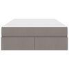 vidaXL Aufbewahrungsbett mit Matratze Taupe 120 x 190 cm Polyester