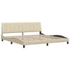 vidaXL Bettgestell ohne Matratze "Hanko" Creme 200x200 cm Stoff