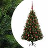 vidaXL K&uuml;nstlicher Weihnachtsbaum mit Kugel 120 cm 150 LEDs
