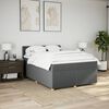 vidaXL Boxspringbett mit Matratze Dunkelgrau 140x200 cm Stoff