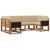 vidaXL Outdoor-Sofagarnitur 6 pcs Natur und Beige Massivholz Akazie